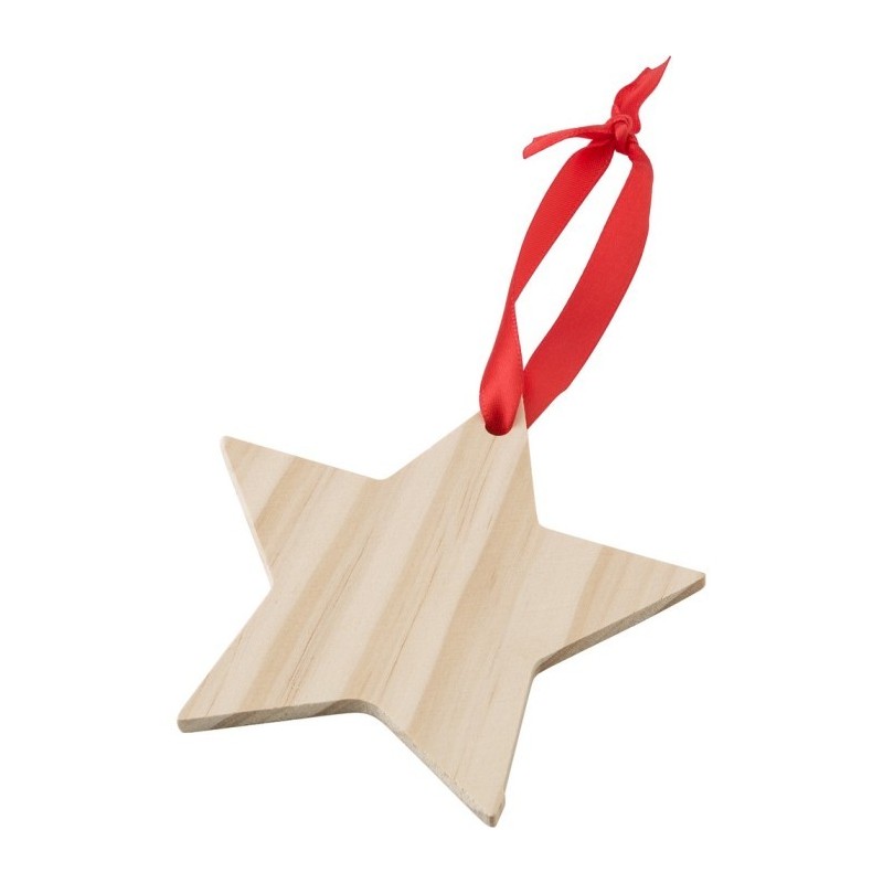 Weihnachtsanhänger, "Stern" - Hellbraun