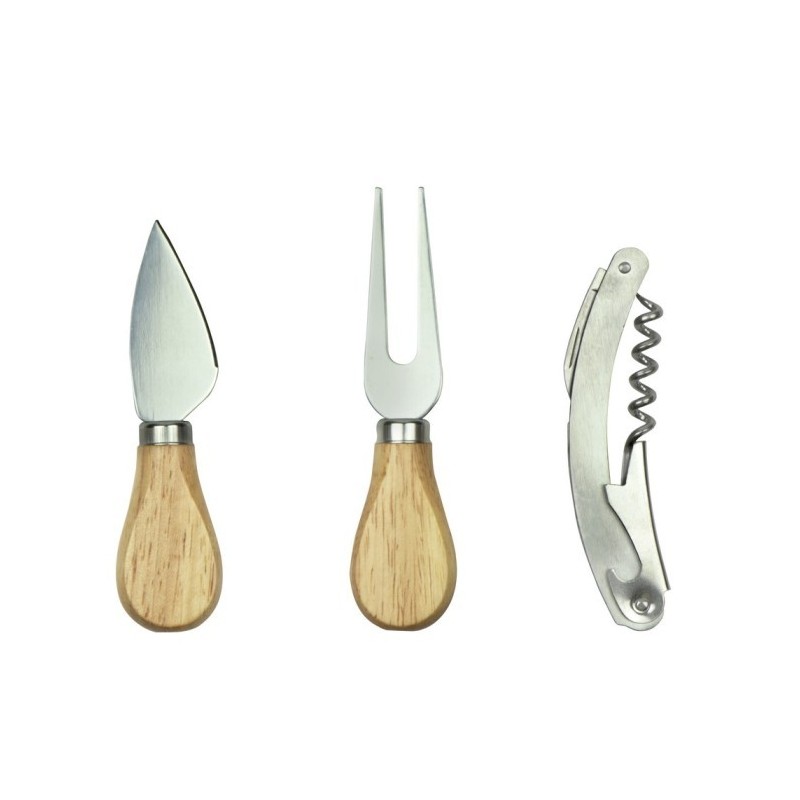 Käseset aus Bambus - Braun