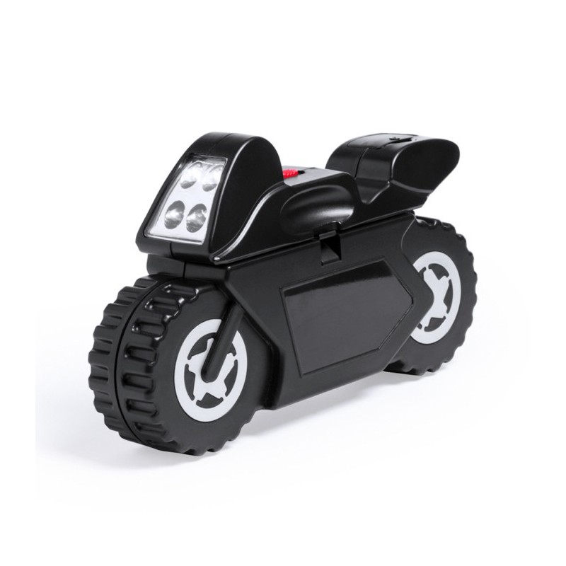 Werkzeugset, "Motorrad" 21 Elemente, 4 LED-Taschenlampe - Schwarz