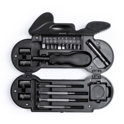 Werkzeugset, "Motorrad" 21 Elemente, 4 LED-Taschenlampe - Schwarz