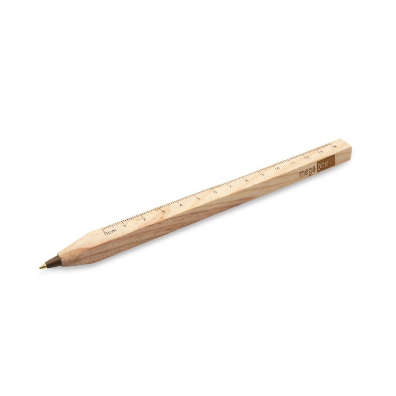 Kugelschreiber aus Holz mit quadratischem Schaftquerschnitt | Arisoa - Braun