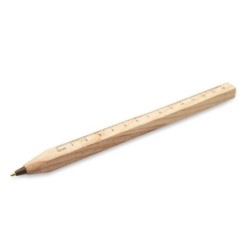 Kugelschreiber aus Holz mit quadratischem Schaftquerschnitt | Arisoa - Braun