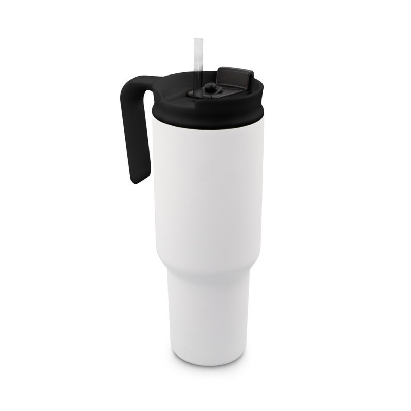 Thermobecher 1100 ml Air Gifts mit ergonomischem Griff | Ony - Weiß