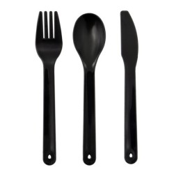 Lunchbox 2 in 1, 2x500 ml, Deckel aus Bambus, Besteck | Tijani - Schwarz