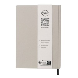 B'RIGHT Notizbuch ca. A5 mit Einband aus recycelter Baumwolle | Tamytrice - Grau
