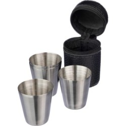 Set mit 4 Metallgläsern - Schwarz