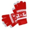 Handschuhe, Weihnachtsmuster - Rot