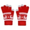 Handschuhe, Weihnachtsmuster - Rot