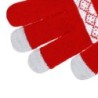 Handschuhe, Weihnachtsmuster - Rot