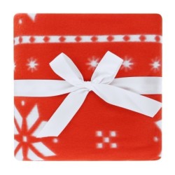 RPET-Decke, Weihnachtsmuster - Rot