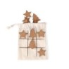 Tic Tac Toe Spiel, Weihnachtsmuster - Braun