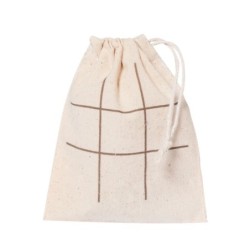 Tic Tac Toe Spiel, Weihnachtsmuster - Braun