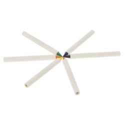 Farbstiftset, Radiergummi, Notizbuch - Weiß