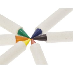 Farbstiftset, Radiergummi, Notizbuch - Weiß