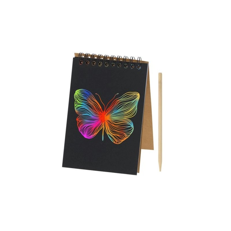 Rubbelheft ca. A6, Rubbelpapier - Beige