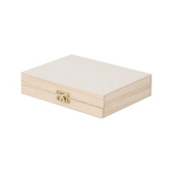 Mal- und Zeichenset, Holzkiste - Beige