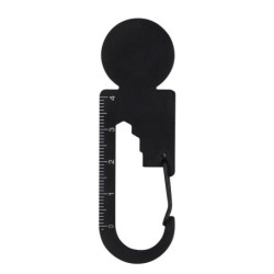 Multifunktionswerkzeug, 8 Funktionen, Karabiner - Schwarz