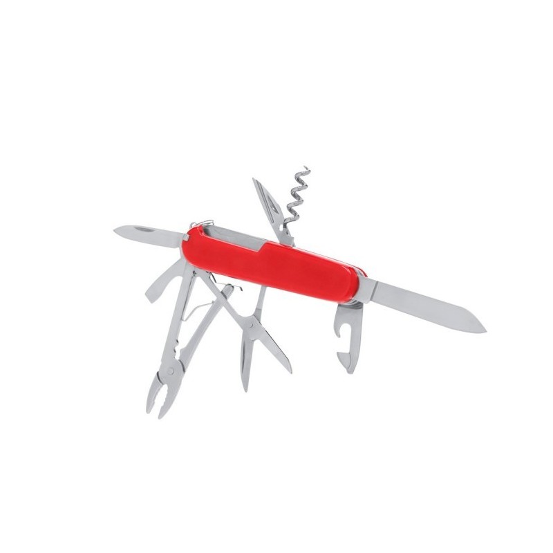Multifunktionswerkzeug, Taschenmesser, 15 Funktionen - Rot