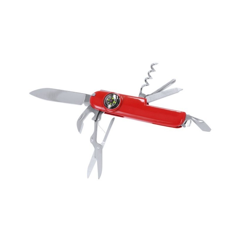 Multifunktionswerkzeug, Taschenmesser, 10 Funktionen - Rot