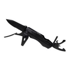Multifunktionswerkzeug, Taschenmesser, 10 Funktionen, Etui - Schwarz