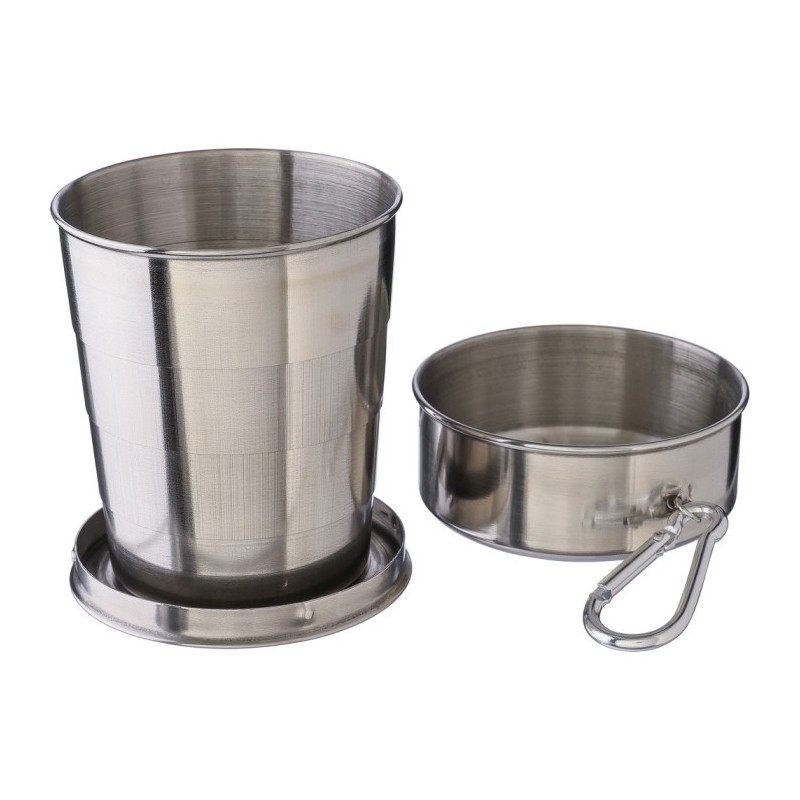 Faltbarer Reisebecher 220 ml - Silber