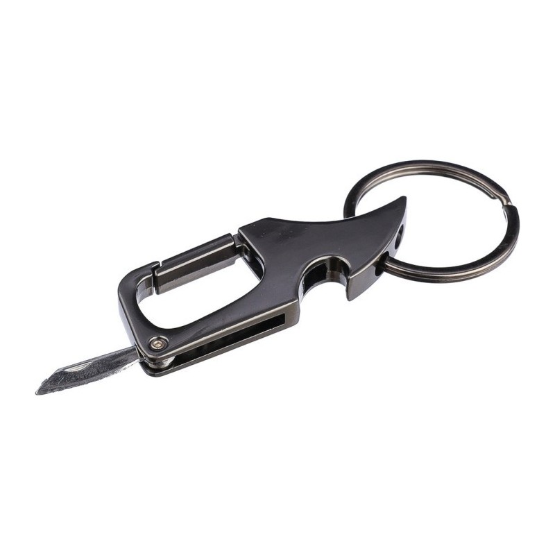 Schlüsselanhänger, Flaschenöffner - Graphit