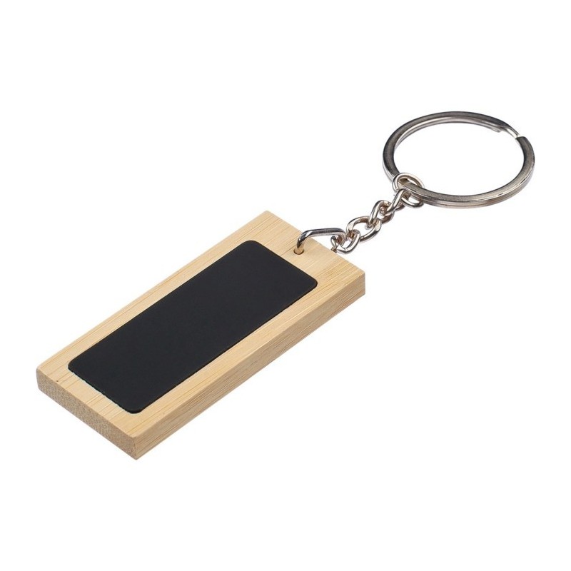 Schlüsselanhänger rechteckig - Schwarz