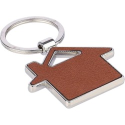 Schlüsselanhänger "Haus" - Braun