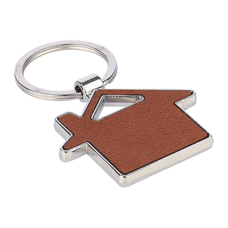 Schlüsselanhänger "Haus" - Braun