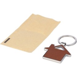 Schlüsselanhänger "Haus" - Braun