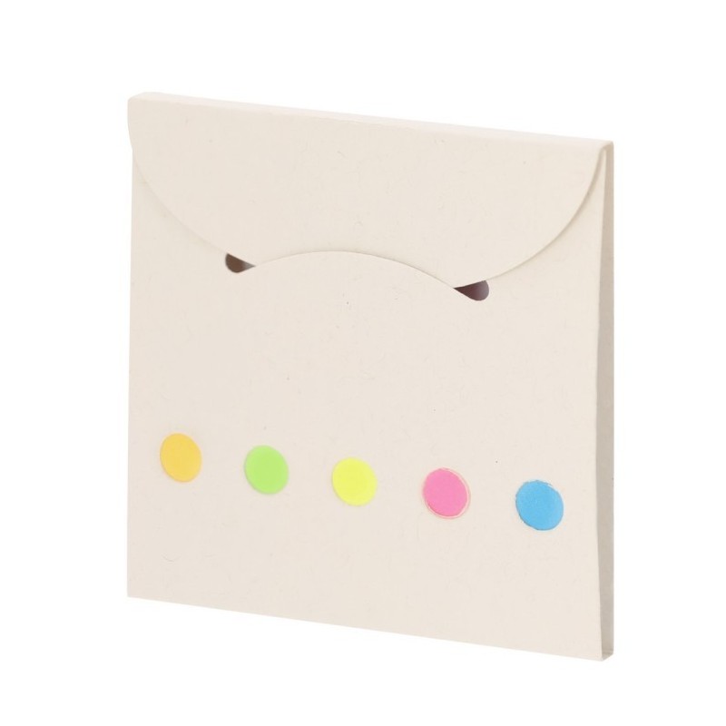 Notizenset aus recycelten Milchkartons, Haftnotizen - Weiß