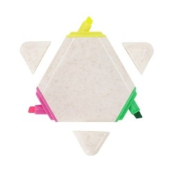 Textmarker aus Weizenstroh „dreieckig“ - Beige