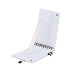 Büro-Set, Notizbuch, Becher, Kugelschreiber aus Weizenstroh - Beige