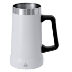 Becher aus recyceltem Edelstahl 700 ml - Weiß