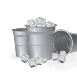Becher aus recyceltem Aluminium 500 ml - Silber
