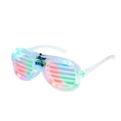 Leuchtende LED-Brille - Weiß