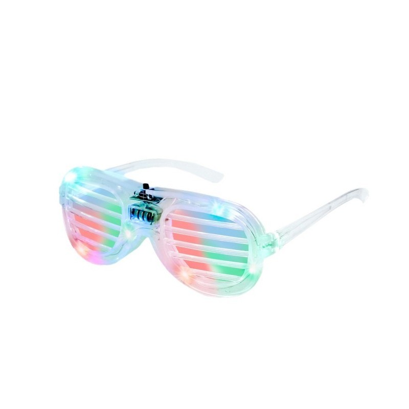 Leuchtende LED-Brille - Weiß