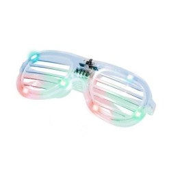 Leuchtende LED-Brille - Weiß