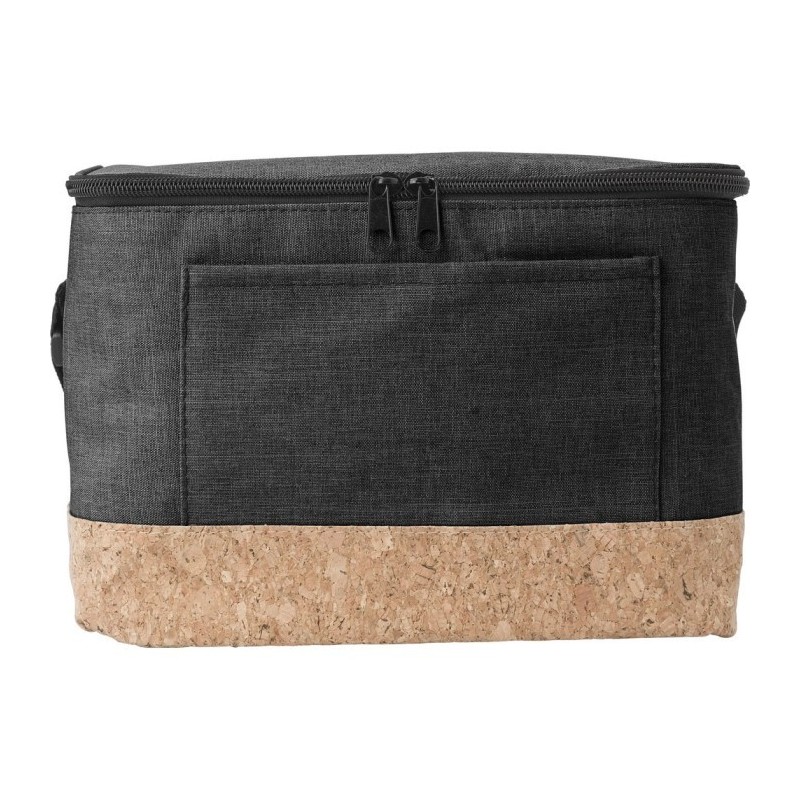 Kühltasche mit Korkoberfläche - Schwarz