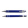 Schreibset, Kugelschreiber und Druckbleistift - Blau