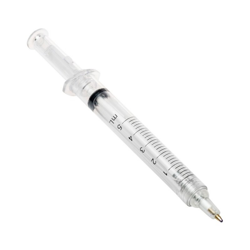 Kugelschreiber "Spritze" - Transparent