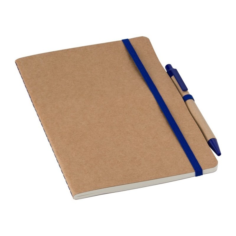 Notizbuch A5 mit Kugelschreiber - Himmelblau