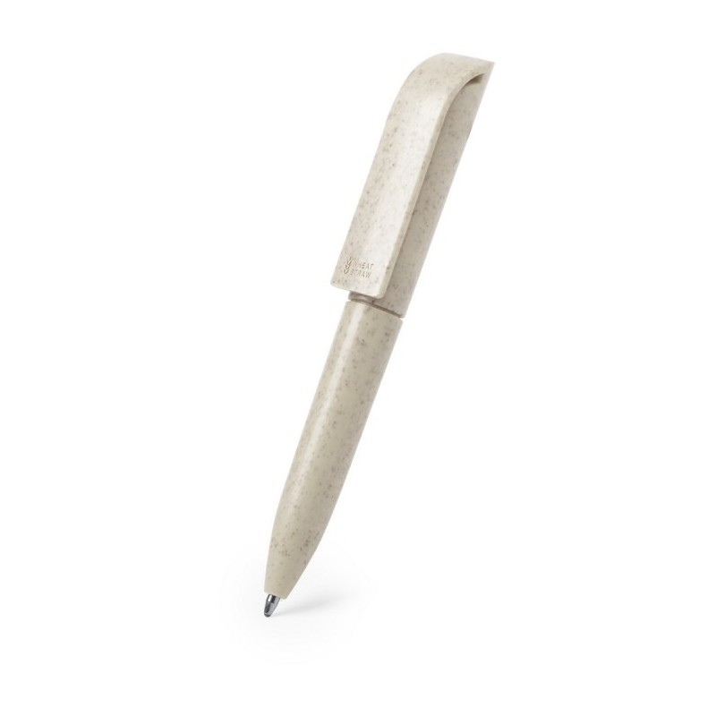 Miniaturkugelschreiber aus Weizenstroh - Beige