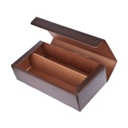 Weinkarton 2-tlg. - Braun