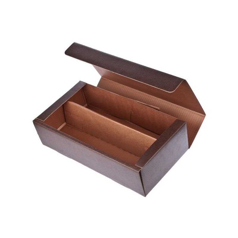 Weinkarton 2-tlg. - Braun