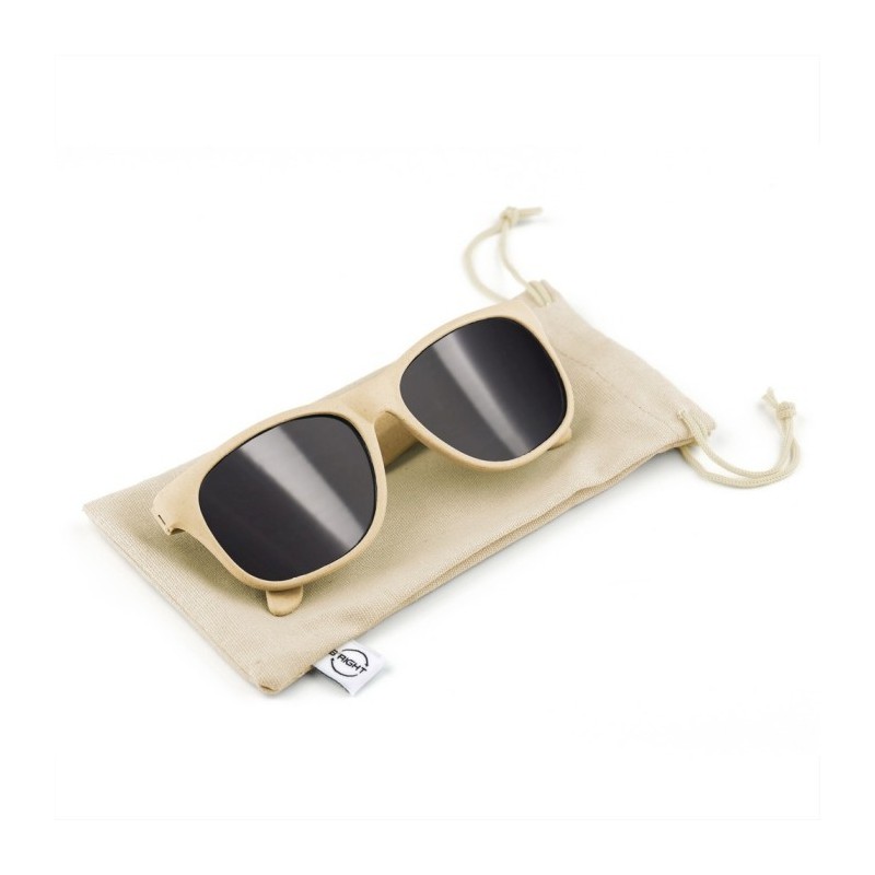 B'RIGHT Sonnenbrille aus Weizenstroh - Beige