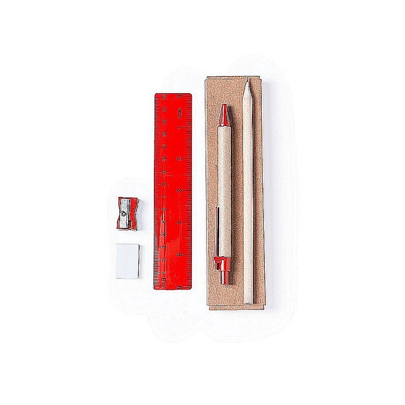 Schulset, Federtasche - Rot