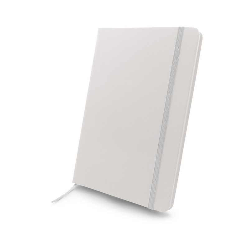 Notizbuch A5 aus recyceltem PU | Roderick - Weiß