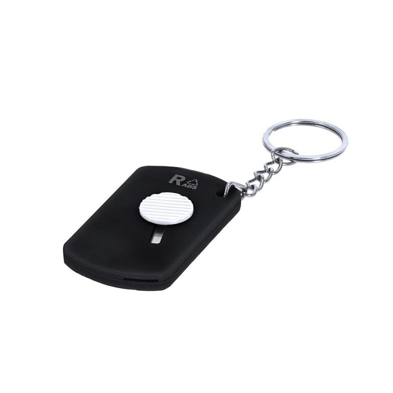 Schlüsselanhänger aus RABS, Klinge für Kartonöffner - Schwarz