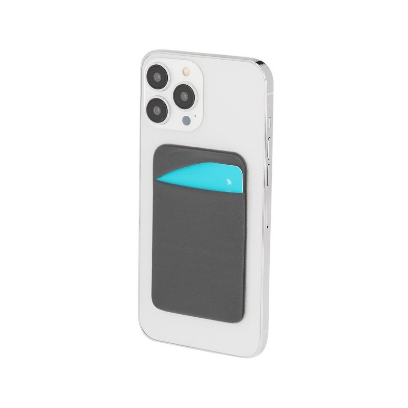 Kreditkarten- und Ausweishalter für Mobiltelefon - Grau